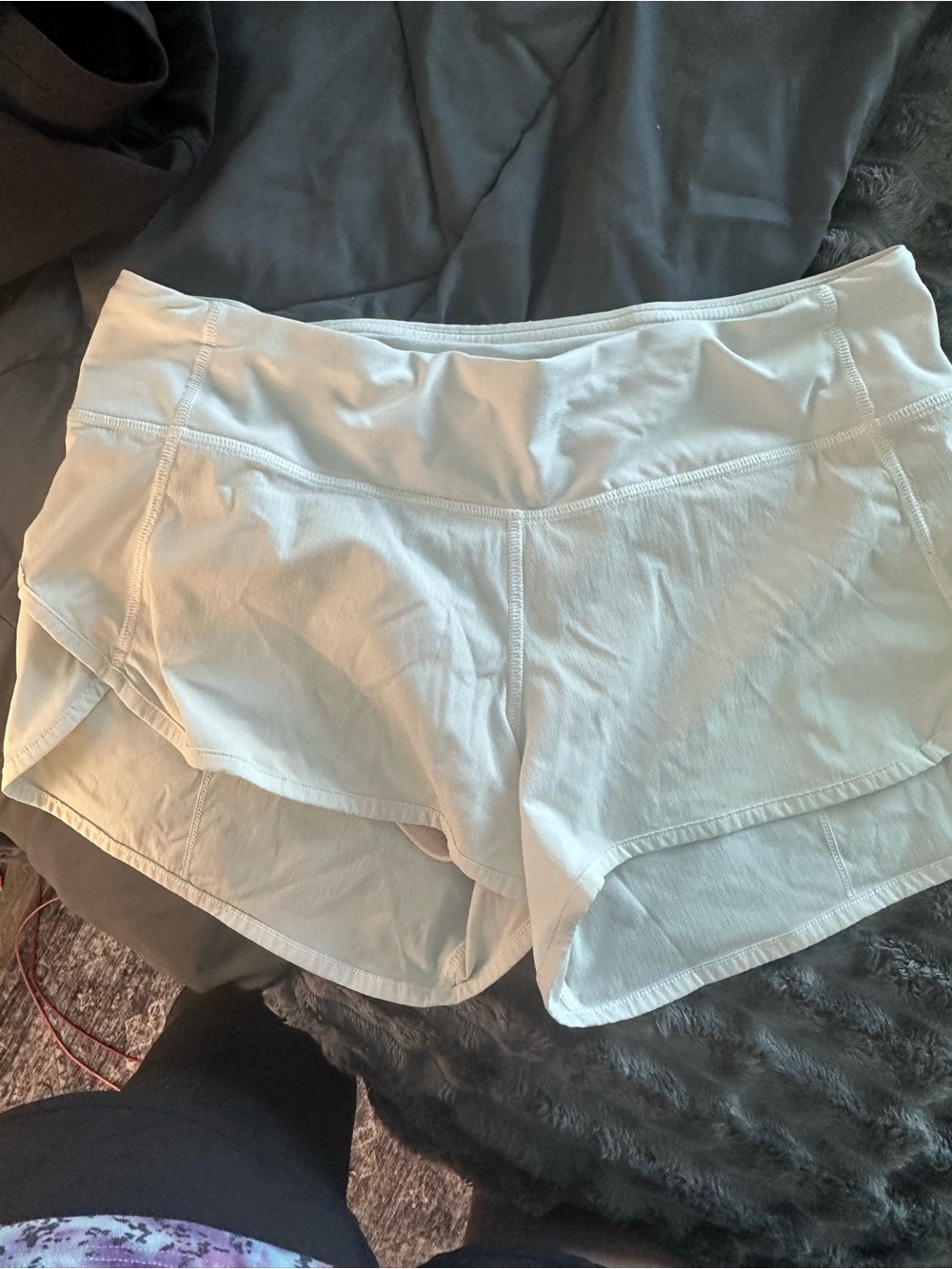 Lululemon size 6 shorts 2 pair Black and White Athletic Shorts Set - Picture 2 of 3